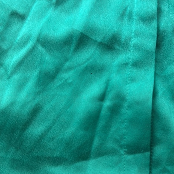 Ann Taylor Color Block Green Blue White Button Down - Picture 4 of 8